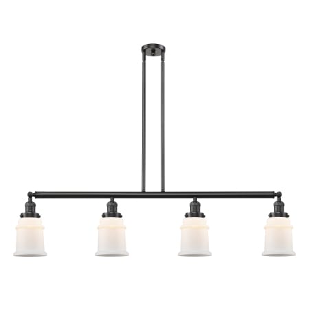 A large image of the Innovations Lighting 214 Canton Oil Rubbed Bronze / Matte White