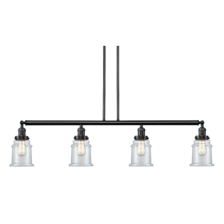 A large image of the Innovations Lighting 214-S Canton Oil Rubbed Bronze / Clear