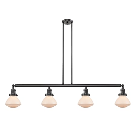 A large image of the Innovations Lighting 214-S Olean Oil Rubbed Bronze / Matte White