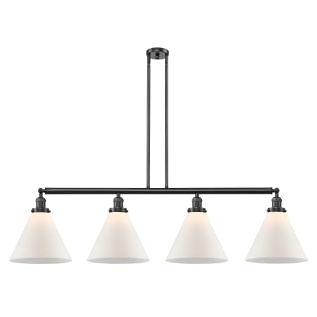 A large image of the Innovations Lighting 214 X-Large Cone Oil Rubbed Bronze / Matte White