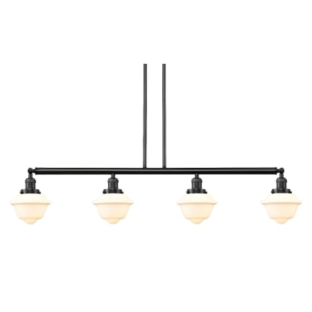 A large image of the Innovations Lighting 214-S Small Oxford Oil Rubbed Bronze / Matte White Cased