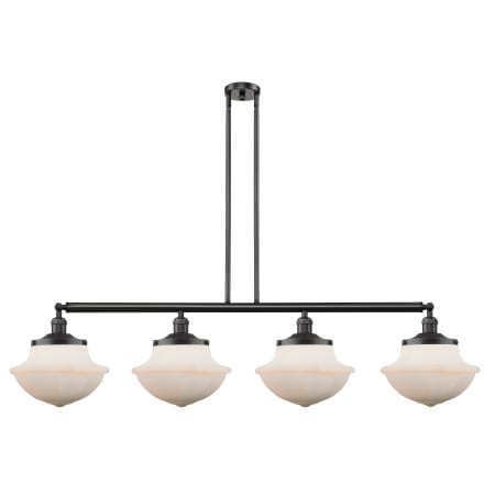 A large image of the Innovations Lighting 214 Large Oxford Oil Rubbed Bronze / Matte White
