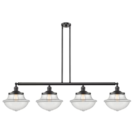 A large image of the Innovations Lighting 214 Large Oxford Oil Rubbed Bronze / Clear