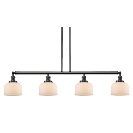 A large image of the Innovations Lighting 214-S Large Bell Oil Rubbed Bronze / Matte White Cased