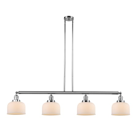 A large image of the Innovations Lighting 214-S Large Bell Polished Chrome / Matte White Cased