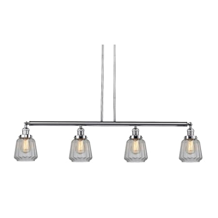 A large image of the Innovations Lighting 214-S Chatham Polished Chrome / Clear