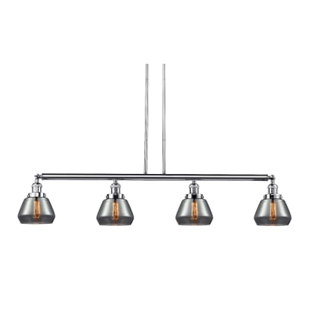 A large image of the Innovations Lighting 214-S Fulton Polished Chrome / Plated Smoked
