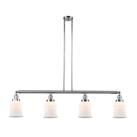 A large image of the Innovations Lighting 214 Canton Polished Chrome / Matte White