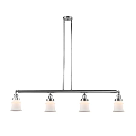 A large image of the Innovations Lighting 214 Small Canton Polished Chrome / Matte White