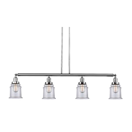 A large image of the Innovations Lighting 214-S Canton Polished Chrome / Clear