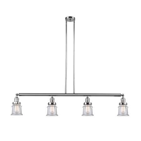A large image of the Innovations Lighting 214 Small Canton Polished Chrome / Clear