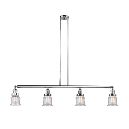 A large image of the Innovations Lighting 214 Small Canton Polished Chrome / Seedy