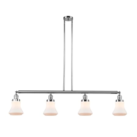 A large image of the Innovations Lighting 214 Bellmont Polished Chrome / Matte White