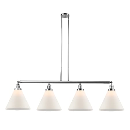 A large image of the Innovations Lighting 214 X-Large Cone Polished Chrome / Matte White