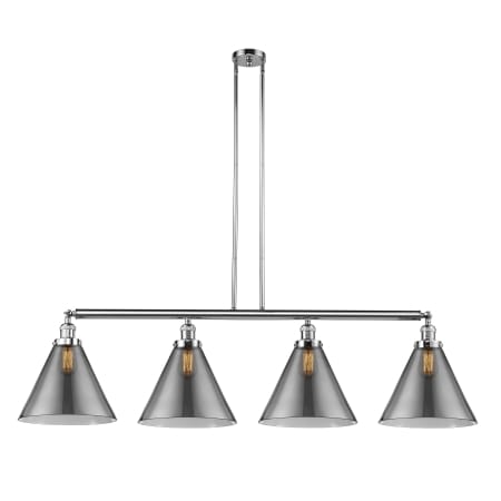 A large image of the Innovations Lighting 214 X-Large Cone Polished Chrome / Plated Smoke