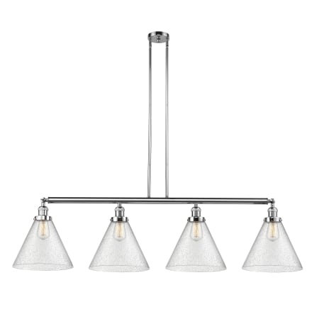 A large image of the Innovations Lighting 214 X-Large Cone Polished Chrome / Seedy