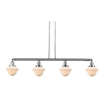 A large image of the Innovations Lighting 214-S Small Oxford Polished Chrome / Matte White Cased