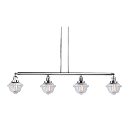 A large image of the Innovations Lighting 214-S Small Oxford Polished Chrome / Clear