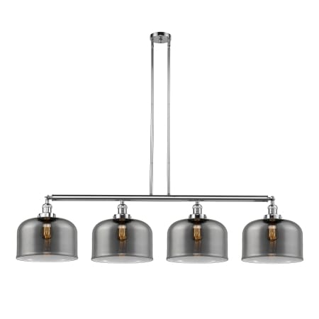 A large image of the Innovations Lighting 214 X-Large Bell Polished Chrome / Plated Smoke