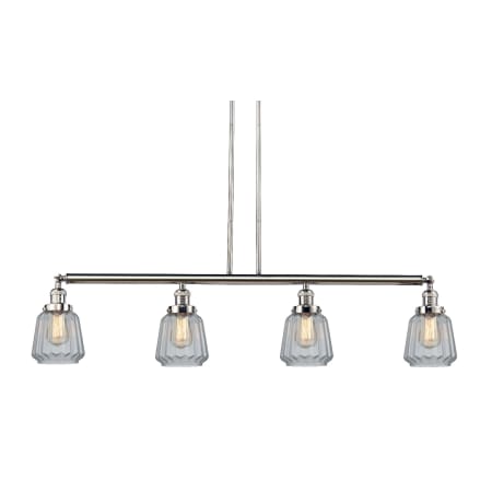 A large image of the Innovations Lighting 214-S Chatham Polished Nickel / Clear