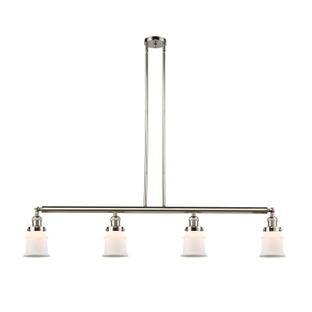 A large image of the Innovations Lighting 214 Small Canton Polished Nickel / Matte White