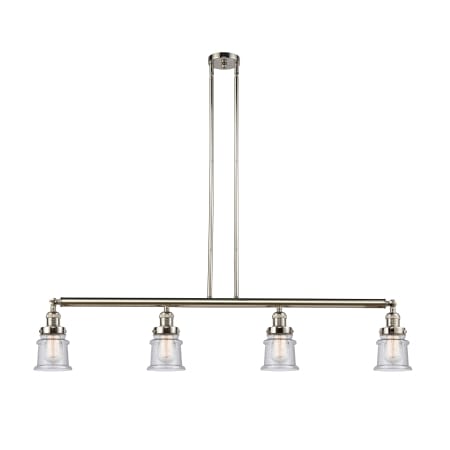 A large image of the Innovations Lighting 214 Small Canton Polished Nickel / Seedy