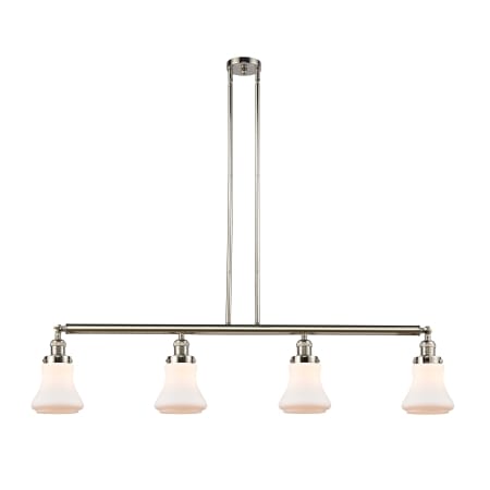 A large image of the Innovations Lighting 214 Bellmont Polished Nickel / Matte White