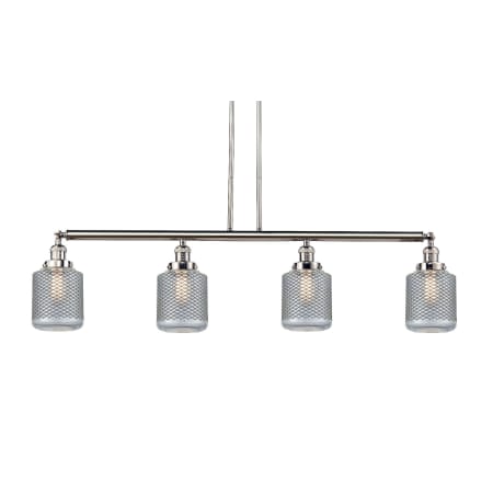 A large image of the Innovations Lighting 214-S Stanton Polished Nickel / Vintage Wire Mesh