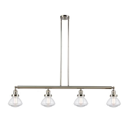 A large image of the Innovations Lighting 214-S Olean Polished Nickel / Clear
