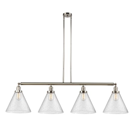 A large image of the Innovations Lighting 214 X-Large Cone Polished Nickel / Seedy