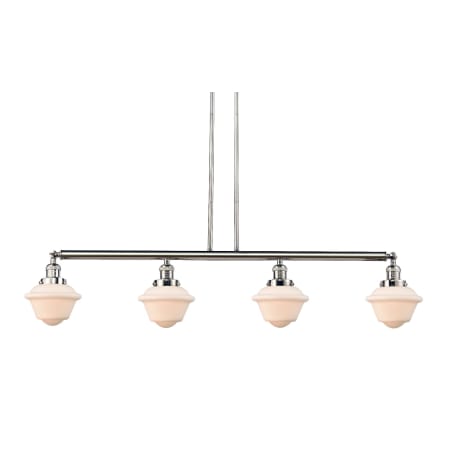 A large image of the Innovations Lighting 214-S Small Oxford Polished Nickel / Matte White Cased