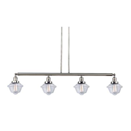 A large image of the Innovations Lighting 214-S Small Oxford Polished Nickel / Clear