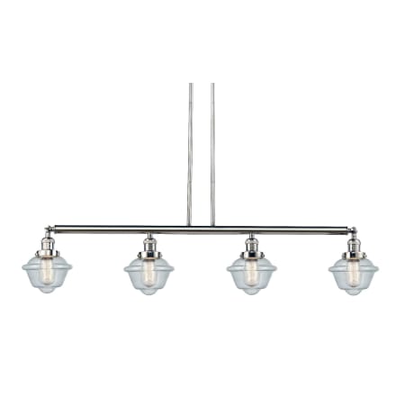 A large image of the Innovations Lighting 214-S Small Oxford Polished Nickel / Seedy