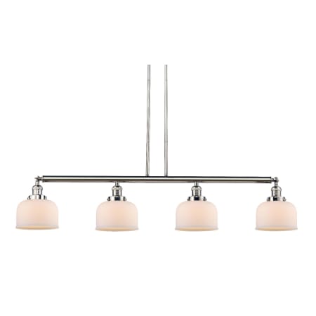 A large image of the Innovations Lighting 214-S Large Bell Polished Nickel / Matte White Cased