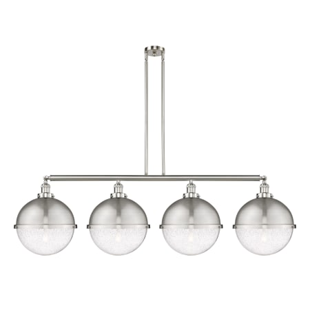 A large image of the Innovations Lighting 214-17-58 Hampden Linear Brushed Satin Nickel / Seedy