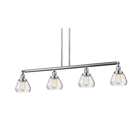 A large image of the Innovations Lighting 214-S Fulton Brushed Satin Nickel / Clear