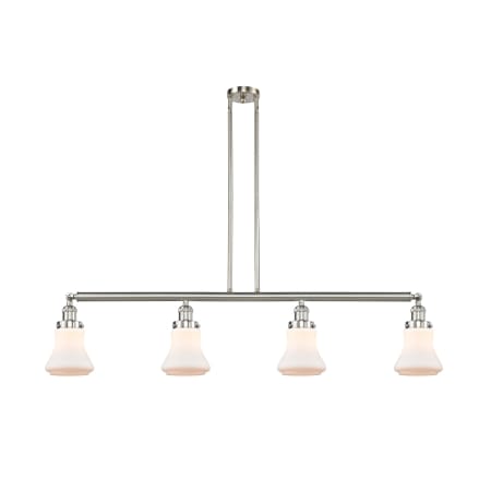 A large image of the Innovations Lighting 214 Bellmont Brushed Satin Nickel / Matte White