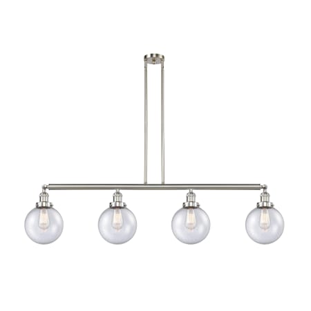 A large image of the Innovations Lighting 214 Large Beacon Brushed Satin Nickel / Seedy