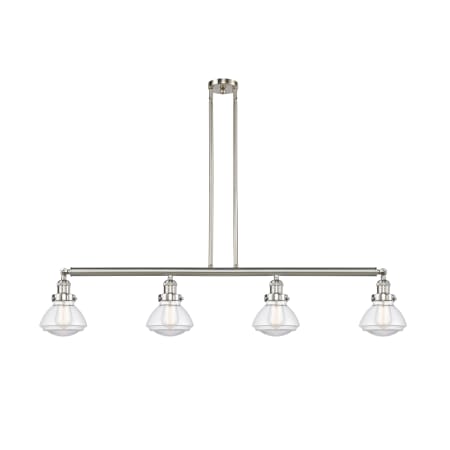 A large image of the Innovations Lighting 214-S Olean Brushed Satin Nickel / Clear