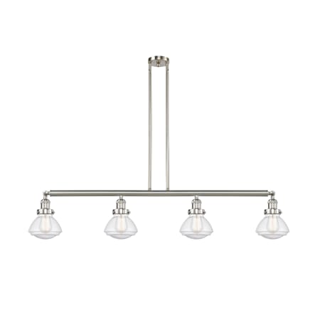 A large image of the Innovations Lighting 214-S Olean Brushed Satin Nickel / Seedy