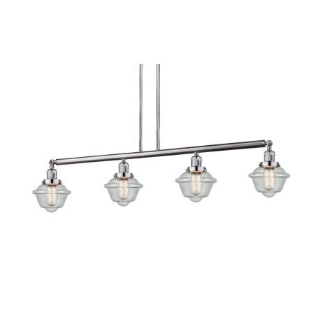 A large image of the Innovations Lighting 214-S Small Oxford Brushed Satin Nickel / Seedy