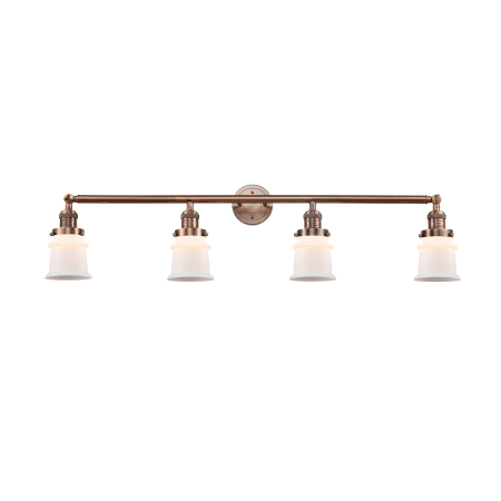 A large image of the Innovations Lighting 215-S Small Canton Antique Copper / Matte White