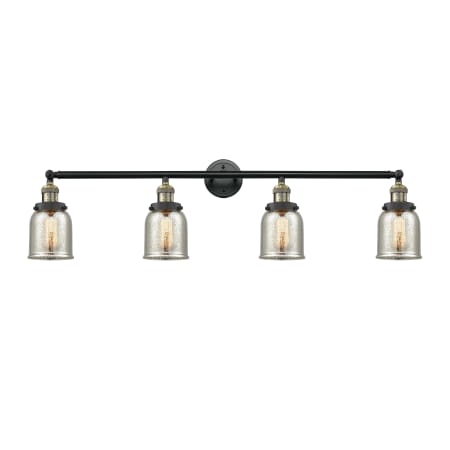 A large image of the Innovations Lighting 215-S Small Bell Black Antique Brass / Silver Plated Mercury