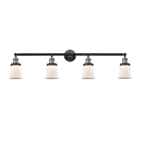 A large image of the Innovations Lighting 215-S Small Canton Black Antique Brass / Matte White