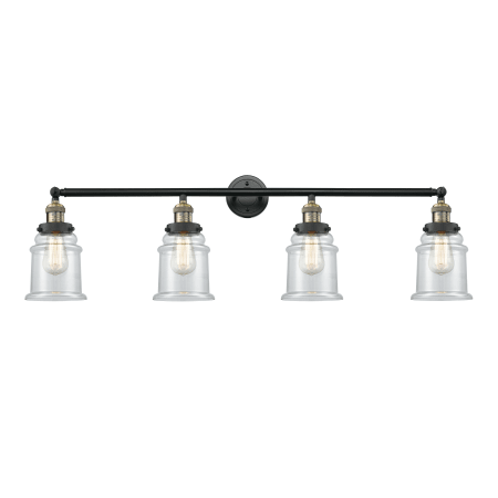 A large image of the Innovations Lighting 215-S Canton Black Antique Brass / Clear