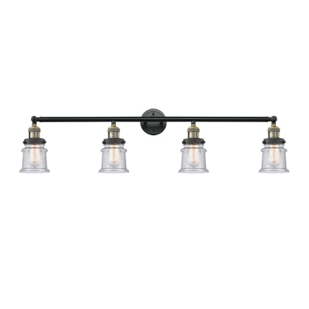 A large image of the Innovations Lighting 215-S Small Canton Black Antique Brass / Seedy