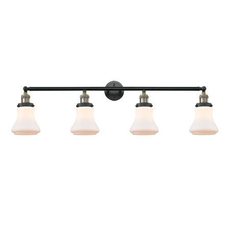 A large image of the Innovations Lighting 215-S Bellmont Black Antique Brass / Matte White