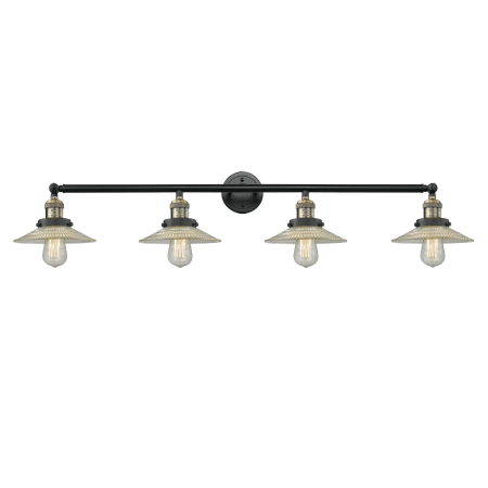 A large image of the Innovations Lighting 215-S Halophane Black Antique Brass / Flat