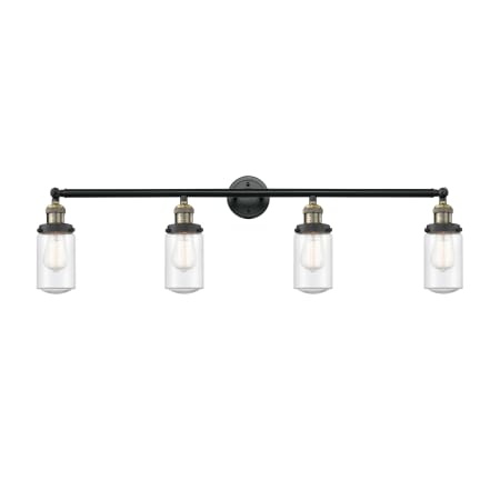 A large image of the Innovations Lighting 215 Dover Black Antique Brass / Seedy