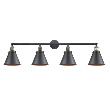 A large image of the Innovations Lighting 215-S Appalachian Black Antique Brass / Matte Black